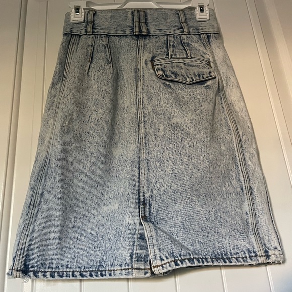 Jeanjer Jeans Vintage High Waisted Acid Wash Skirt Size 7/8 - Picture 4 of 5